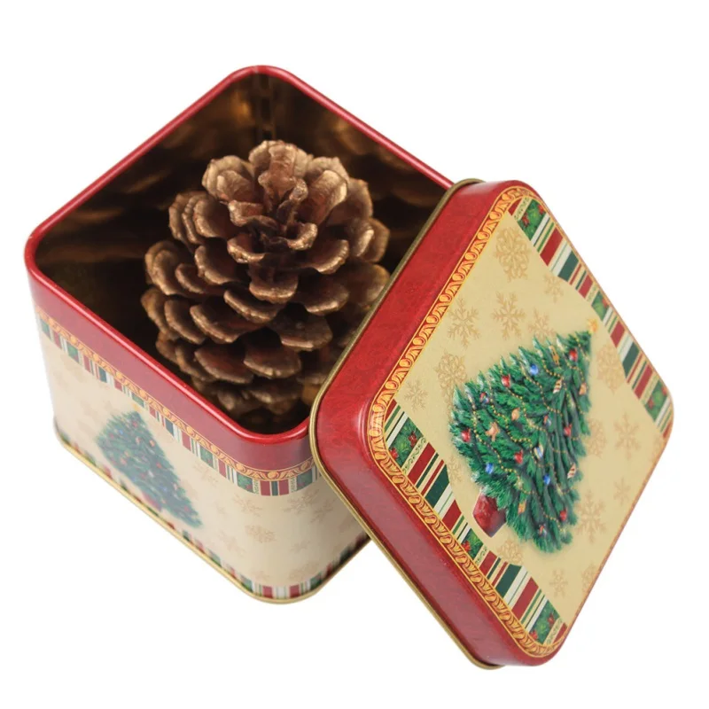 Рождественский стиль жестяная коробка медведь серия Оловянная Подарочная посылка ручной работы коробка для печенья чехол для лунного торта Рождественская подарочная коробка