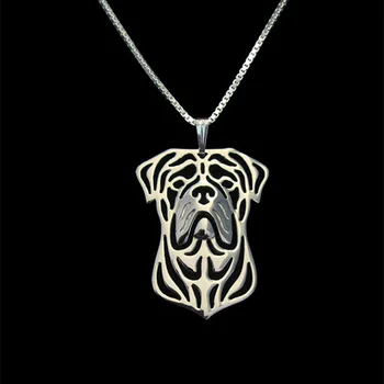 

New Unique Romantic Gold Silver Color Bull Mastiff jewelry Pendant Necklace Hunger Games Necklace Women Best Friend Choker