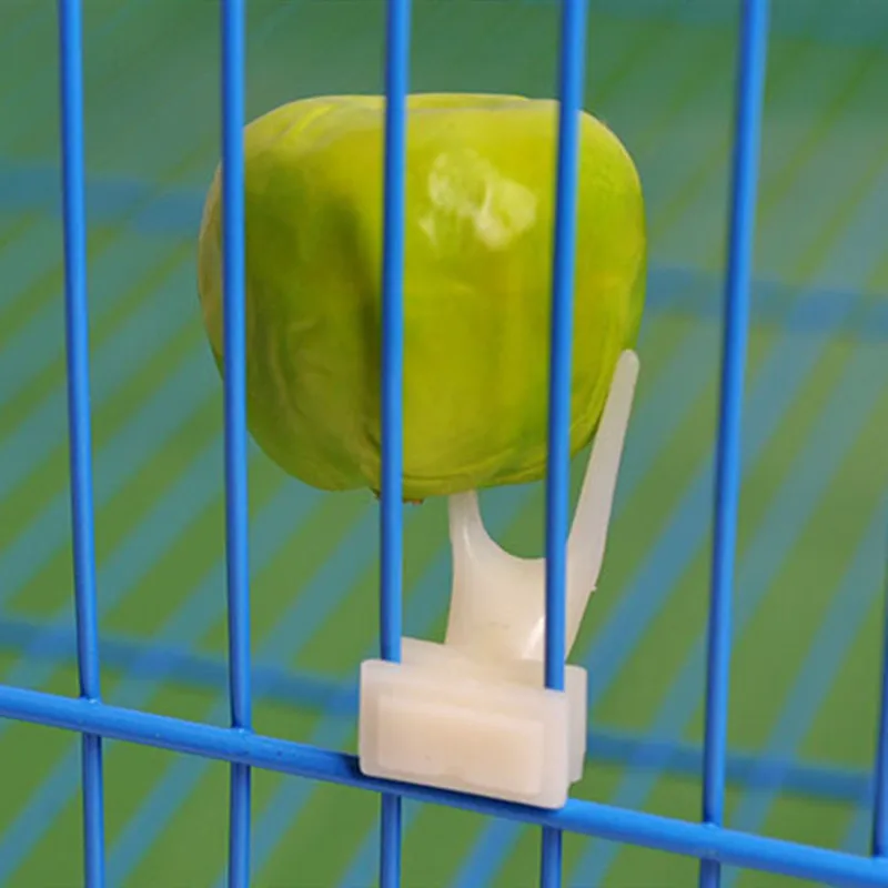 Птица поставки попугай фрукты вилка пластиковые птицы контейнер для еды инструмент для кормления