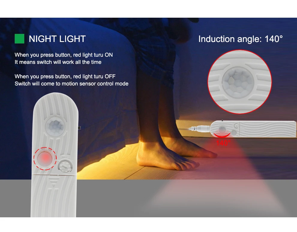 Светодиодный светильник под шкаф с беспроводным датчиком движения 1 м 2 м 3 м гибкая световая лента для кухни гардеробный шкаф в спальню освещение