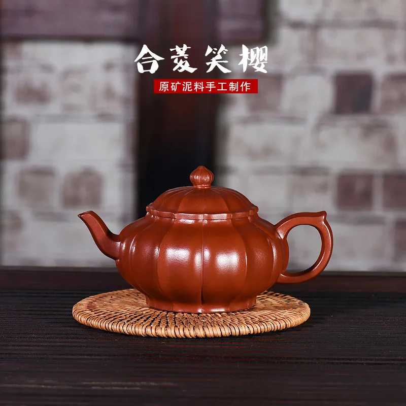 

Dark-red Enameled Pottery Teapot Famous Full Manual Customized Manufactor Wholesale Wechat Business A Piece Of Generation Hair
