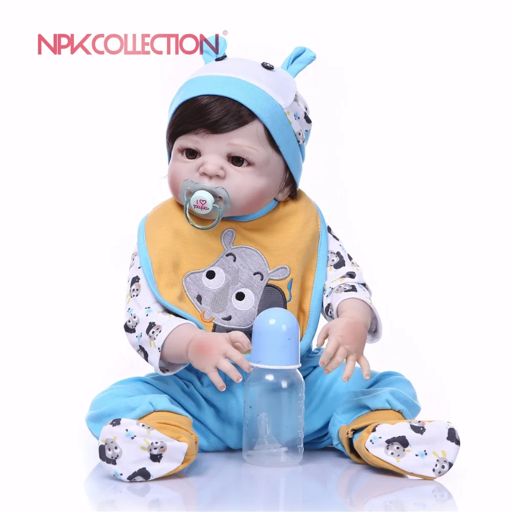 

55cm Full Silicone Body Reborn Baby Boy Dolls For Girl Lifelike Newborn Bebe Alive Doll Baby Toy Xmas Gifts Birthday Present