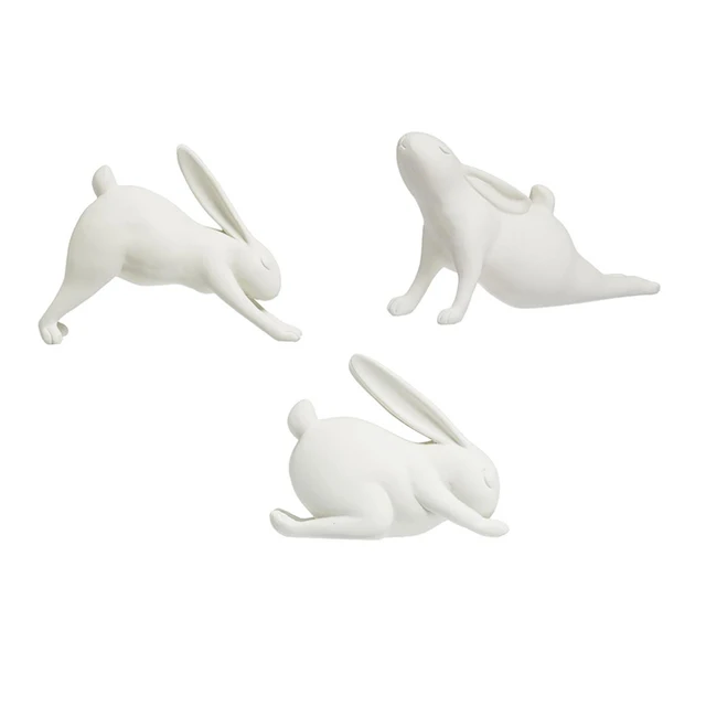 3pcs Lot Modern Creative Yoga Bunny Ornaments Creative Home Decoration
