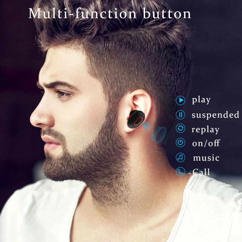 НОСО Invisible Touch Управление мини наушники bluetooth вкладыши Беспроводной гарнитура