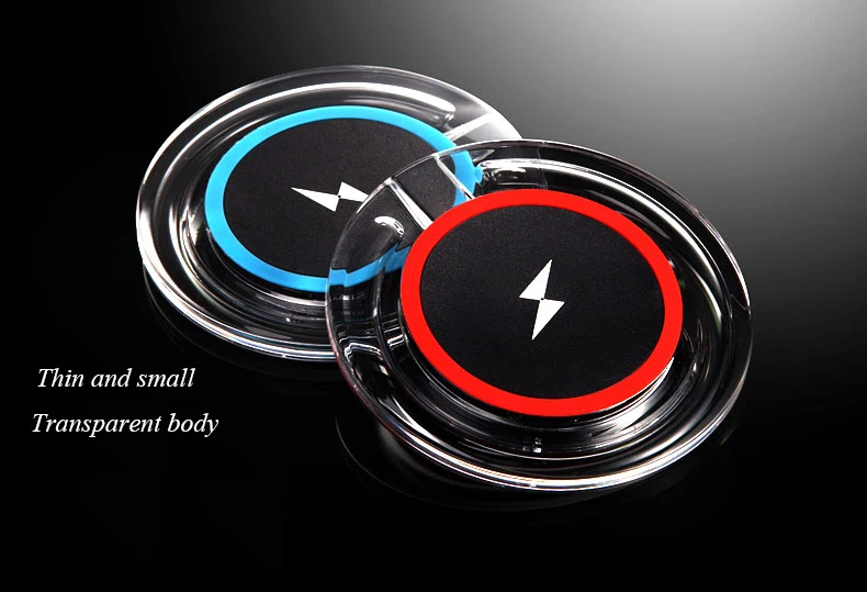 2Qi Wireless Charger Desktop phone charging Base Transparent USB Charging Pad