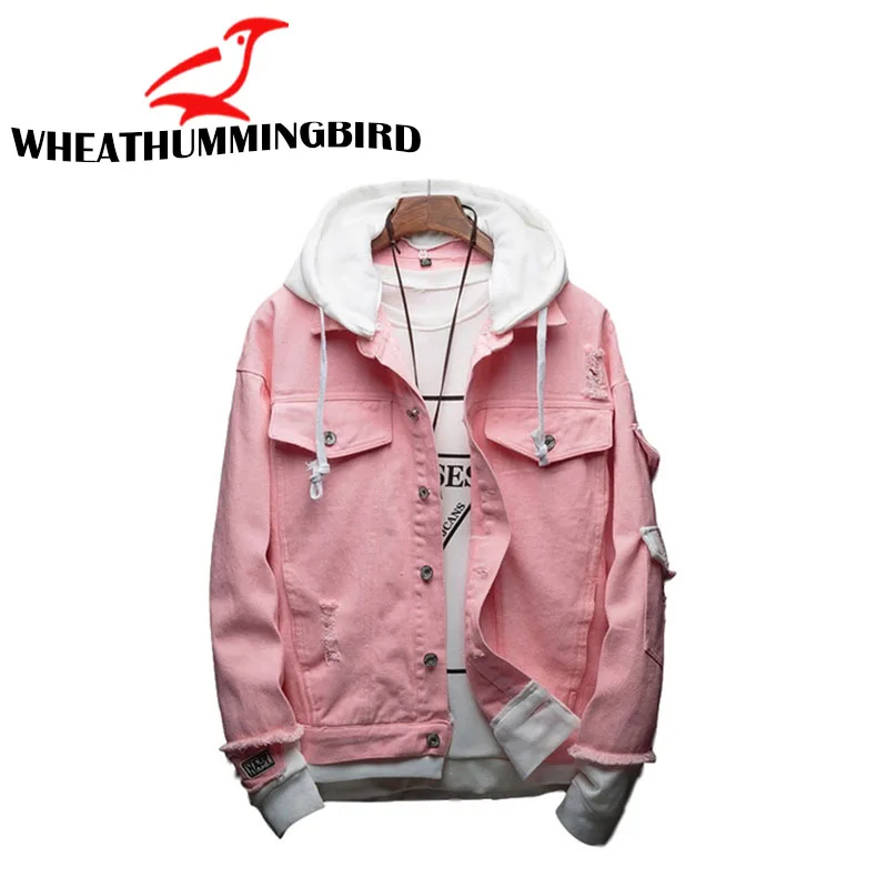 2019 Man Cowboy Clothes Autumn New Hooded Denim Jacket Men Fashion Fake Two Pieces Of Streetwear Bomber Jacket and Coat LM-68 2019 Man Cowboy Clothes Autumn New Hooded Denim Jacket Men Fashion Fake Two Pieces Of Streetwear Bomber Jacket and Coat LM-68