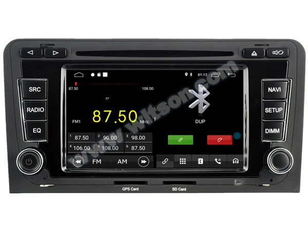 Perfect 6.2" Android 8.1 Oreo OS Car DVD Multimedia GPS Radio for Audi A3 / S3 / RS3 2003-2012 with 128GB External HDD Support 2
