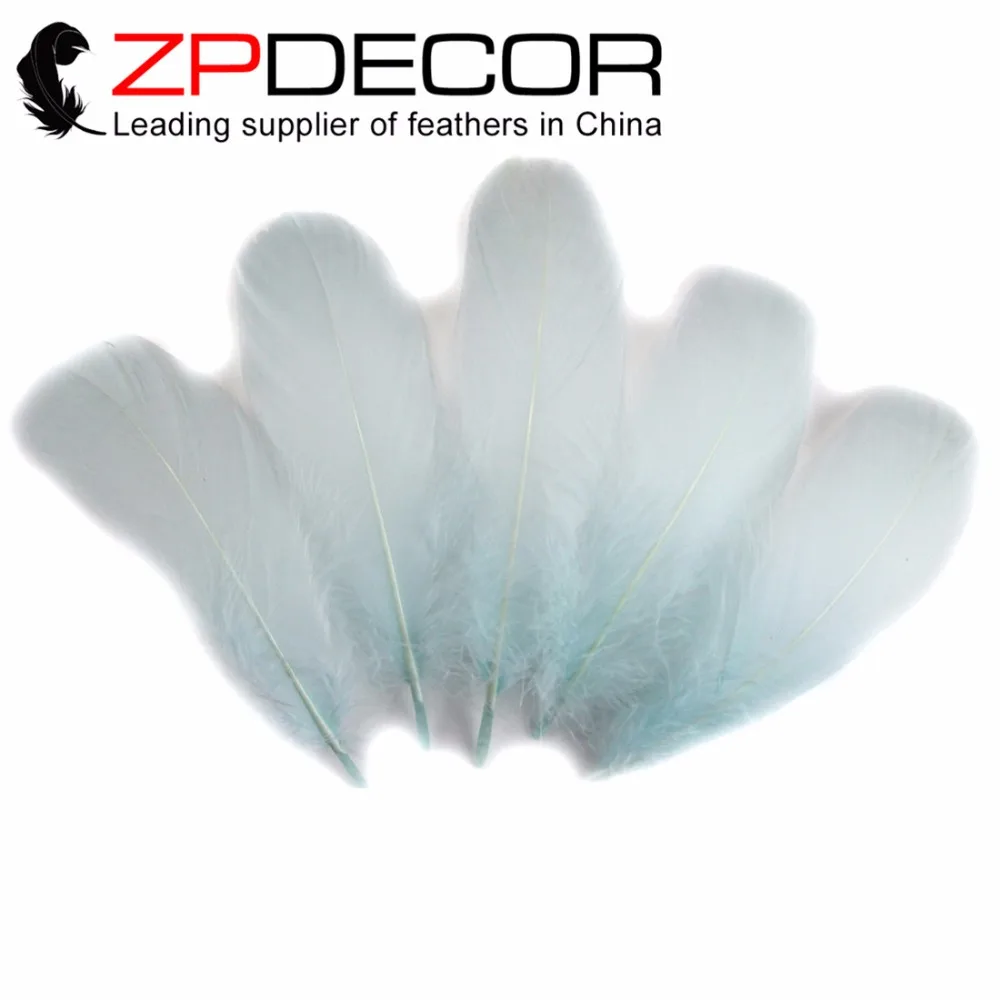 Zpdecoration перо оптом оригинальный 200 шт./лот пушистый светло голубой гусиный нагоир