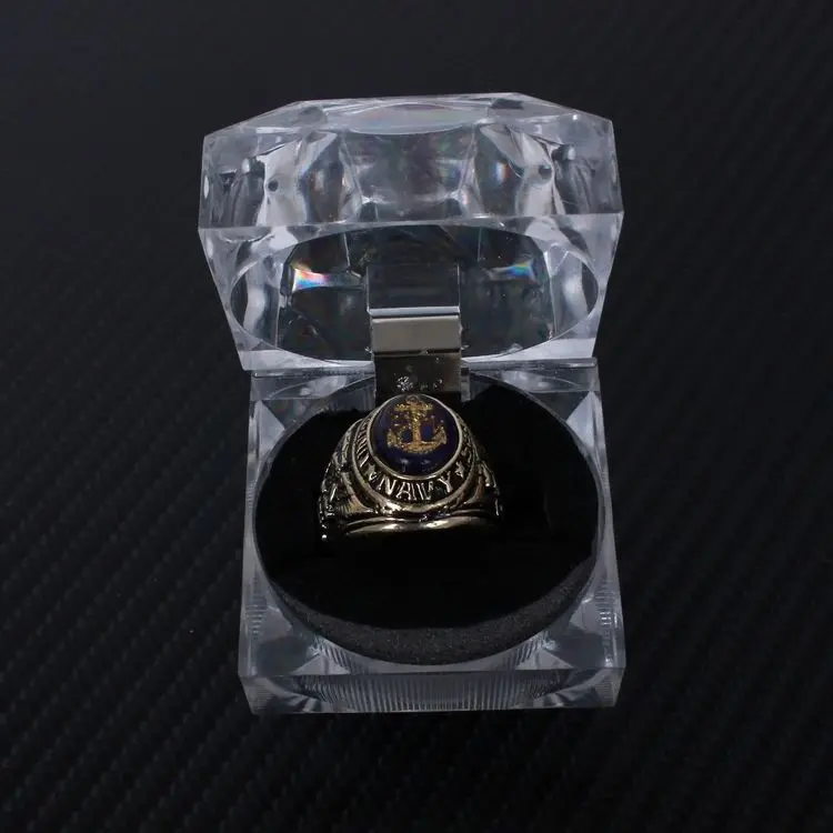 US United States USN Navy Style Metal Retro Honor Ring-US212