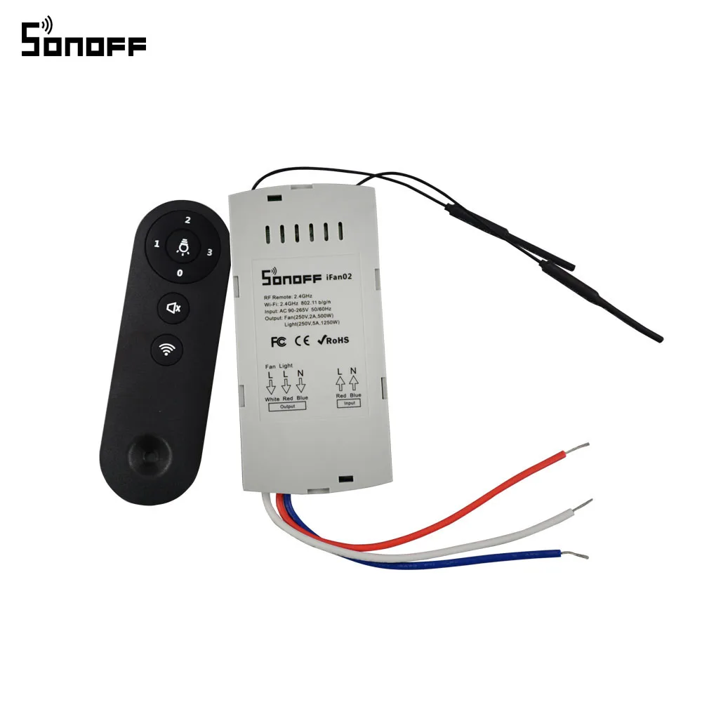 

New Sonoff IFan02 Convert Non-Smart LED Ceiling Fan To WiFi Smart Ceiling Fan With Light APP Remote Control ON /OFF Control Fan
