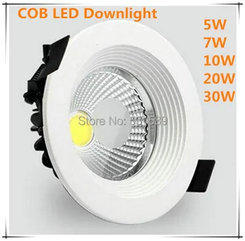 

20PCS/ LOT Free shiping 20w LED COB Downlight 6" AC85~265V,AL+PMMA,White Paint