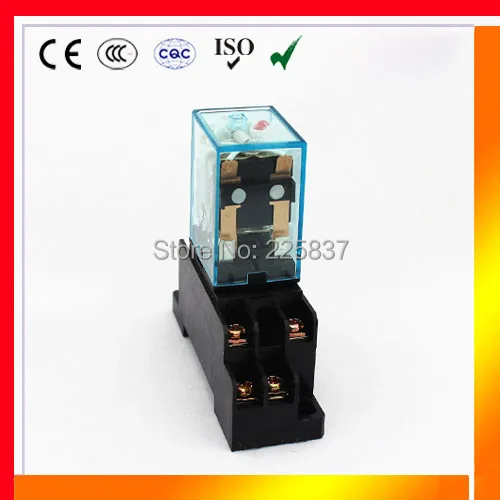 

rele MY2NJ (5sets/lot) HH52P DC / AC 12v 24v 48v 110v 220v high quality DPDT miniature power relay with socket base holder