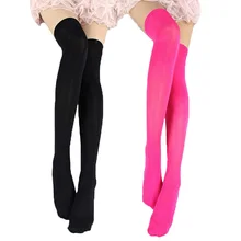 Mulheres Sobre O Joelho Meias Sexy Tentação de Lotação Quente Stcokings Overknee Calze Veludo Stretch Medias De Mujer