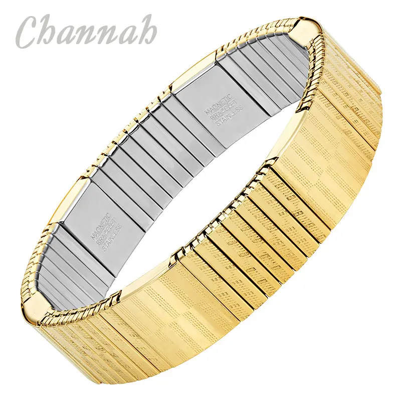 

Escalus Men Gold Elastic Magnetic Bracelet Imitation Costume Bracelet Jewelry Magnets Gift Bangle Wristband Charm