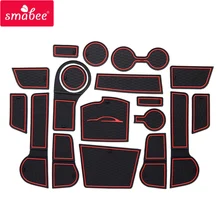 Smabee mat fessura del Cancello Per Per Kia Rio 4 X-Linea di RIO 2017-2018 Porta per Interni Pad/ tazza tappetini antiscivolo rosso/bianco/orange 18 pcs