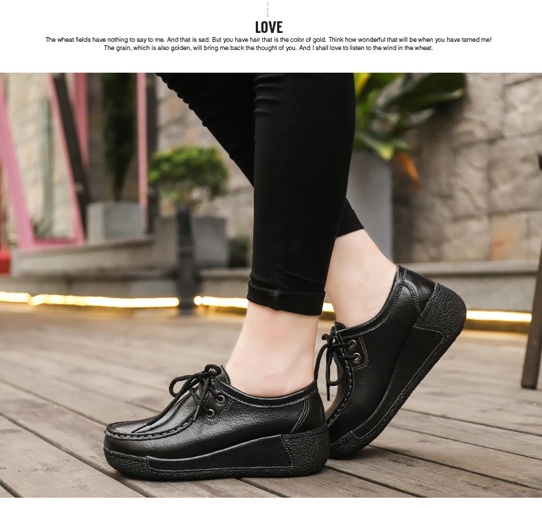 MANLI Women Shoes Sneaker Ballet Genuine Leather Flat Platform Walking Shoes Slip On Female Women's Loafers mocasines mujer