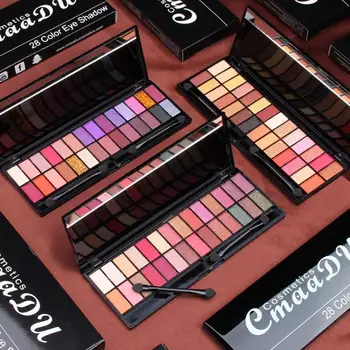 

28 Color Glitter Eyeshadow Student Beauty Shimmer Matte Pearlescent Eye Shadow Nude Colorful Eyeshadow Palette With Mirror Brush