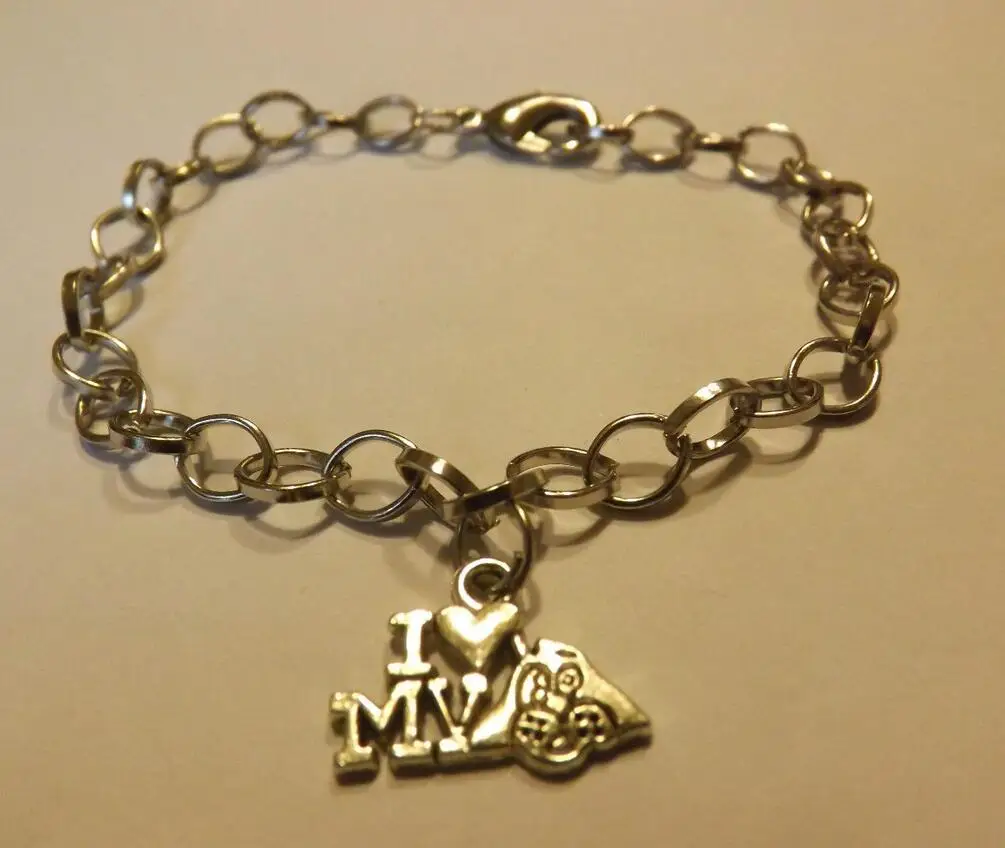 Винтажные серебряные браслеты Амулеты I Love My Dog из нержавеющей стали на ногу