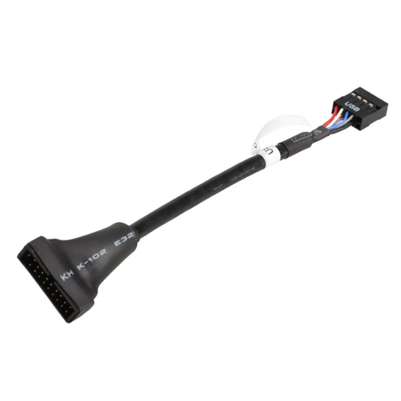USB2.0 9 دبوس اللوحة أنثى إلى USB3.0 20 دبوس الإسكان الذكور مهائي كابلات ل cd-rom ، قرص مرن لوحة USB2.0 9 دبوس اللوحة أنثى إلى USB3.0 20 دبوس الإسكان الذكور مهائي كابلات ل cd-rom ، قرص مرن لوحة