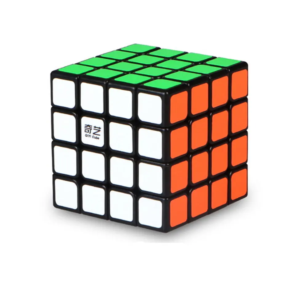 Qiyi 4x4 кубик рубика Qi Yuan S 4x4x4 волшебный куб 4 слоя скоростной куб профессиональные головоломки игрушки для детей Детские Подарочные игрушки - Цвет: Черный