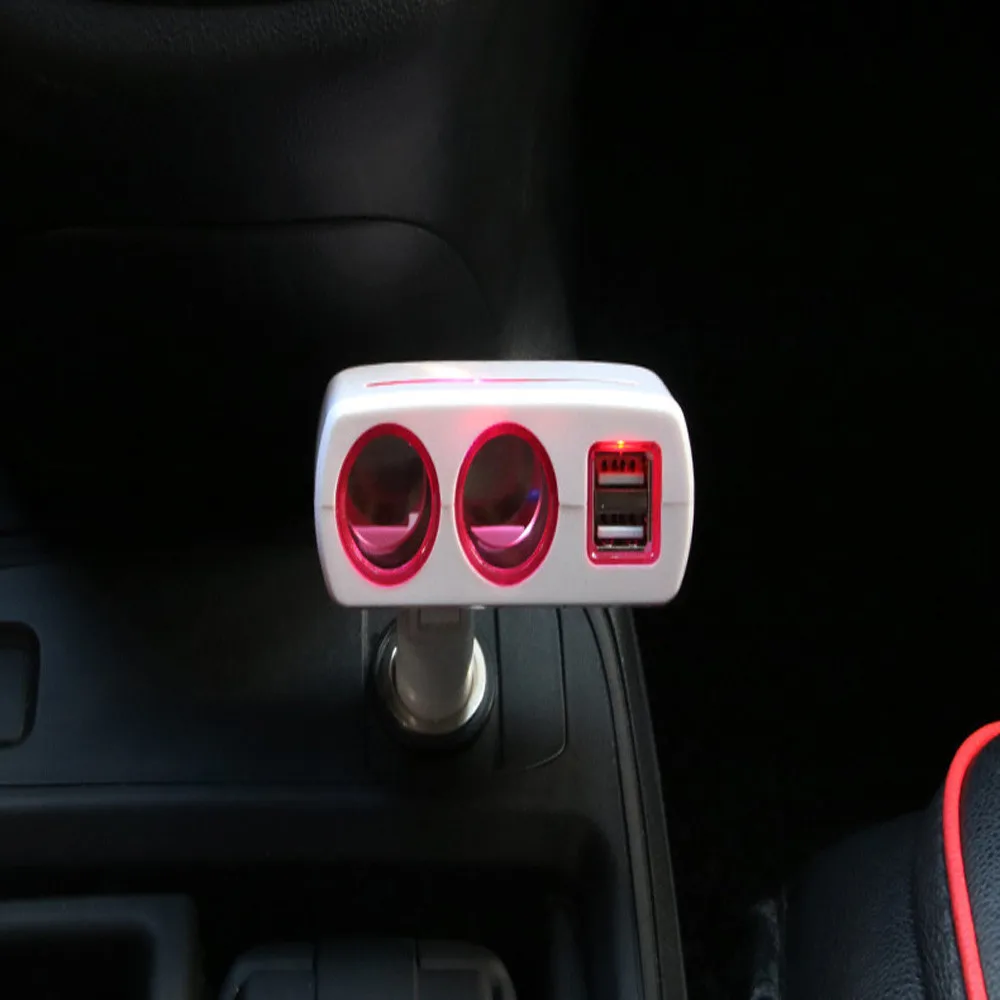 Автомобиль-Зарядное устройство 3.1A 80W USB 2 Way для прикуривателя Мощность Универсальный адаптер с двойным мульти автомобильного прикуривателя Зарядное устройство челнока 19Y31