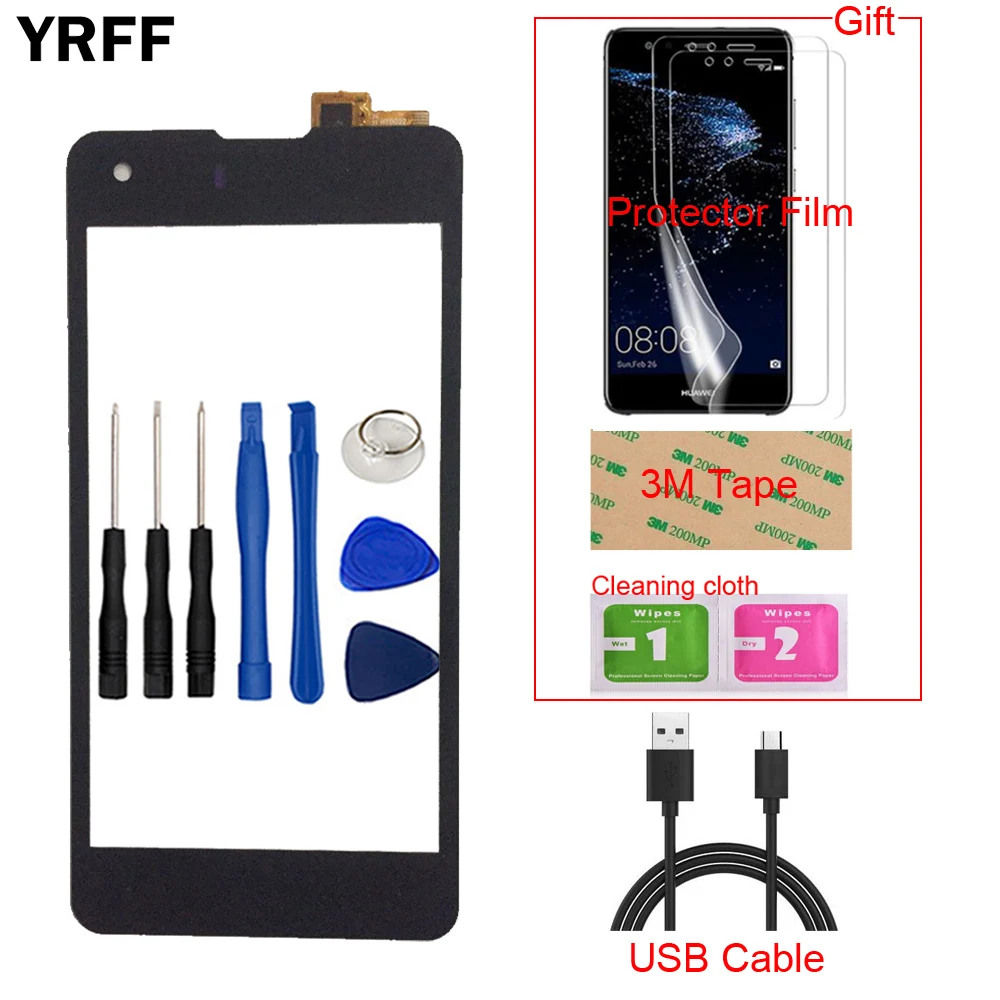 

4.7'' Mobile TouchScreen For Highscreen Omega Prime S Touch Screen Front Glass Digitizer Panel Lens Sensor Tools +Protecotr Film