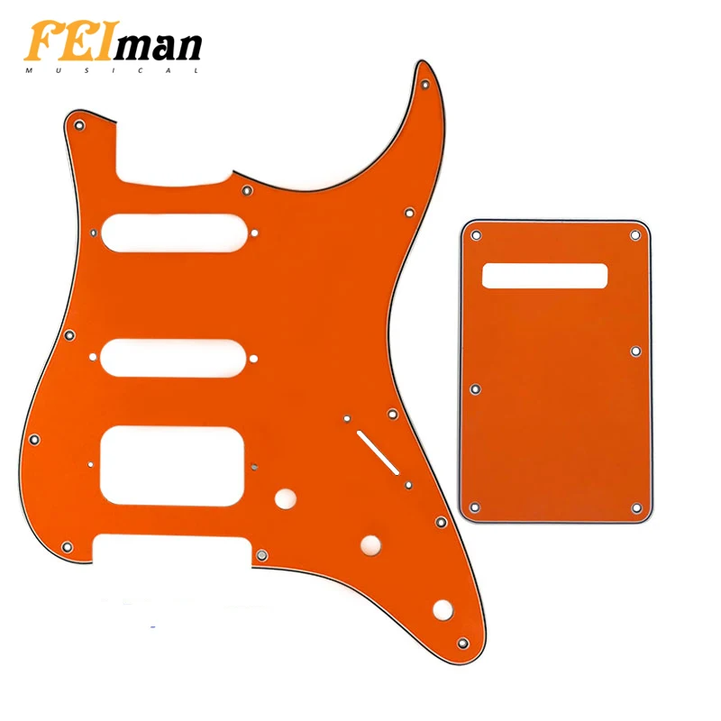

Pleroo Guitar Accessories 11 Screw Hole Pickguard whith back Scratch Plate for Fender Stratocaster USA/Mexican Standard ST HSS