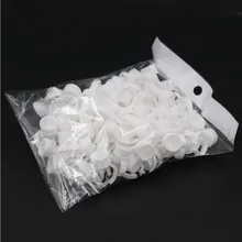 100 Pcs/Lot Semi-Permanent Eyelash extension Beauty Makeup Accessories Pigment Ring Cup Small Tattoo Ink Rings