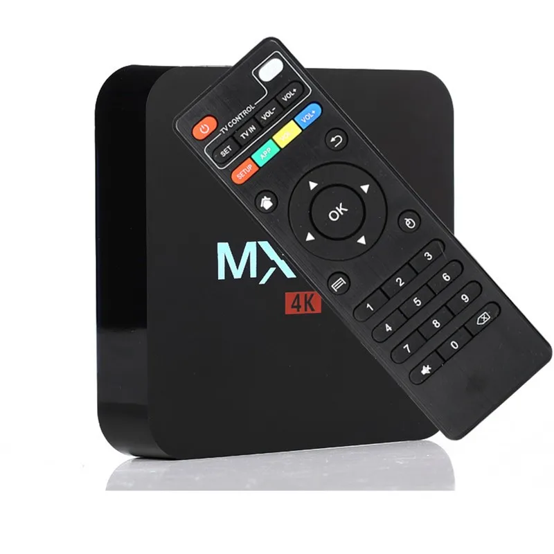 4K MX Pro Android TV Box Amlogic S905X Quad Core Android 6.0 TV Box 1GB 8GB WIFI 4K 1080p H.265 smart media player