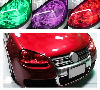 

30cm*100cm Shiny Chameleon Carbon Film for Headlights Taillights Transparent Film Lights Turned Change Color Car Sticker Decorat