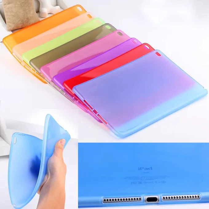 

Soft Scrub Transparent clear TPU silicon Back Protective Case Cover For Apple iPad Air 2 9.7 inch For ipad6 Tablet Y2C42D