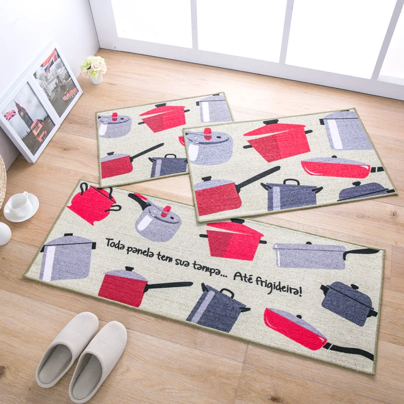 Us 25 84 32 Off Nice Rug Slip Resistant Kitchen Carpet Cartoon Cooking Pattern Floor Mats Bedroom Living Room Parlor Area Rugs Carpets Doormats In
