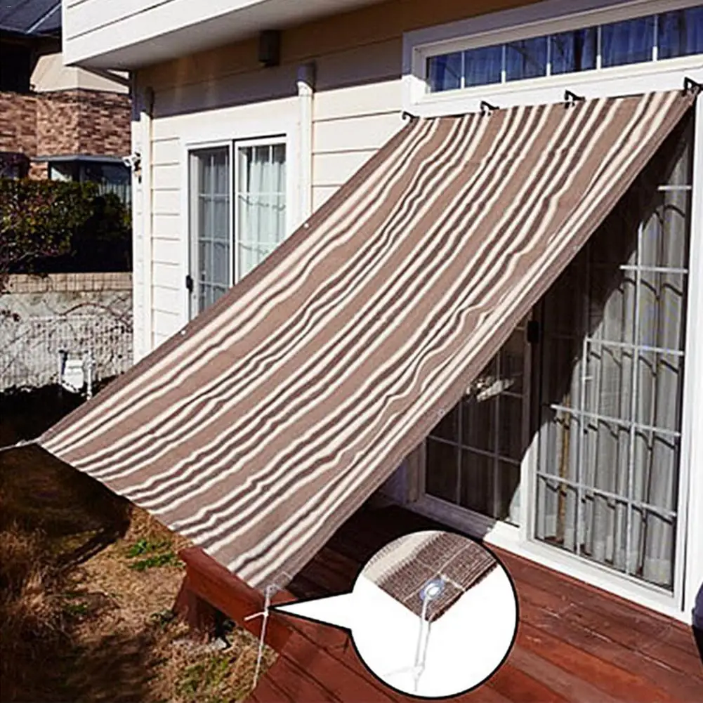 

New High Quality 90% UV Balcony Sunshades Depot 5.9 X 8.85ft Sun Shade Sail Rectangle Permeable Canopy 3 Sizes Available HDPE