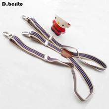 Мужские синие кофейные полосатые подтяжки унисекс Регулируемый подвесной зажим подтяжки для взрослых ремень для свадебной вечеринки BDXJ202