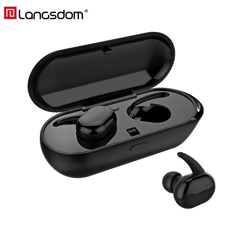 

Langsdom Touch Control Wireless Bluetooth headset TWS volume control headset Earphone with Mic for iphone xiaomi fone de ouvido
