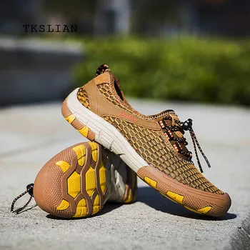 

Summer shoes men Creek shoes mesh Male Outdoor sneakers men trainers safety non-slip rubber Breathable Holes Mans footwear
