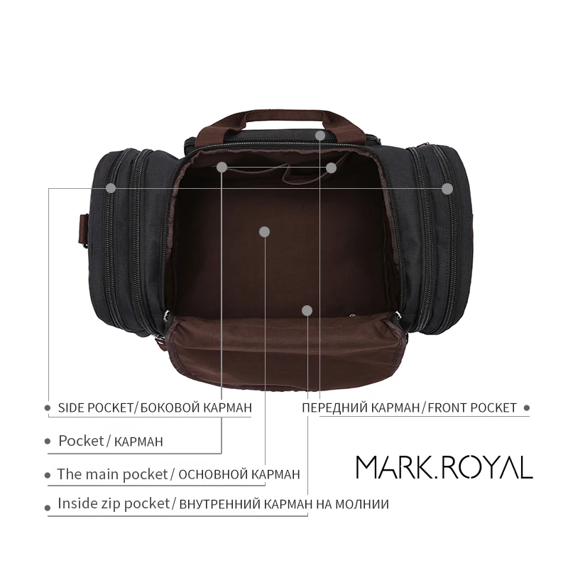  MARKROYAL Soft Waterproof Men Travel Bags Carry On Large Capacity Duffle Water-repellent Bags Hand  - 32964776113
