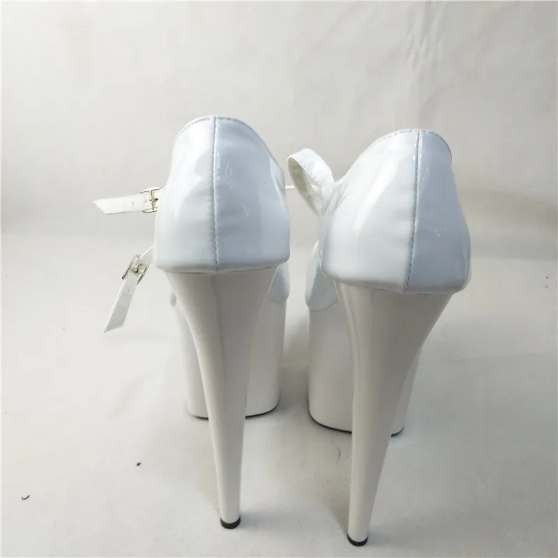 Pure black allure super black belt buckle ultra ultra high heel shoes, 20cm women's Dance Shoes