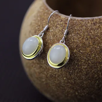 

S925 silver jewelry Seiko hollowing craft and MS. Tian Yu original fashion earrings