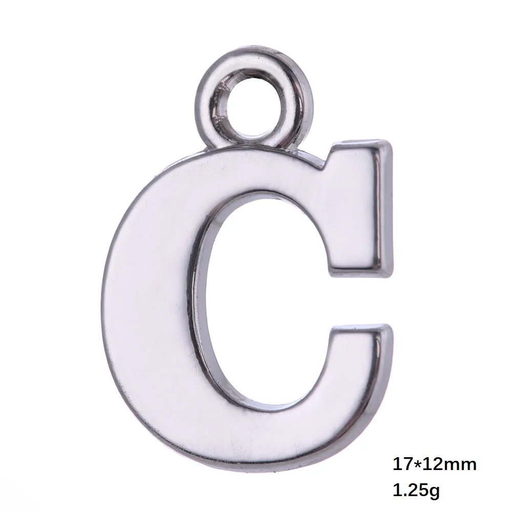 Skyrim 26 букв, Подвески для изготовления ювелирных изделий, подвеска из цинкового сплава с алфавитом для самостоятельного изготовления браслетов A B C D E F G H I J K L M - Окраска металла: C