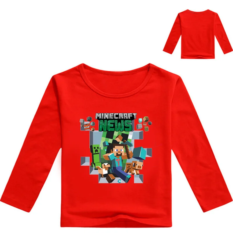 

Brand Tiny Cottons 2018 Legoes Minecrafts Costume Kids Long Sleeve T Shirt Jongens Kids Girls Clothes Tshirt Boy Haut Fille