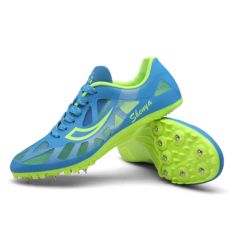 Летняя дышащая спортивная обувь с шипами для мужчин и женщин, спортивная обувь с шипами для бега, легкие кроссовки унисекс