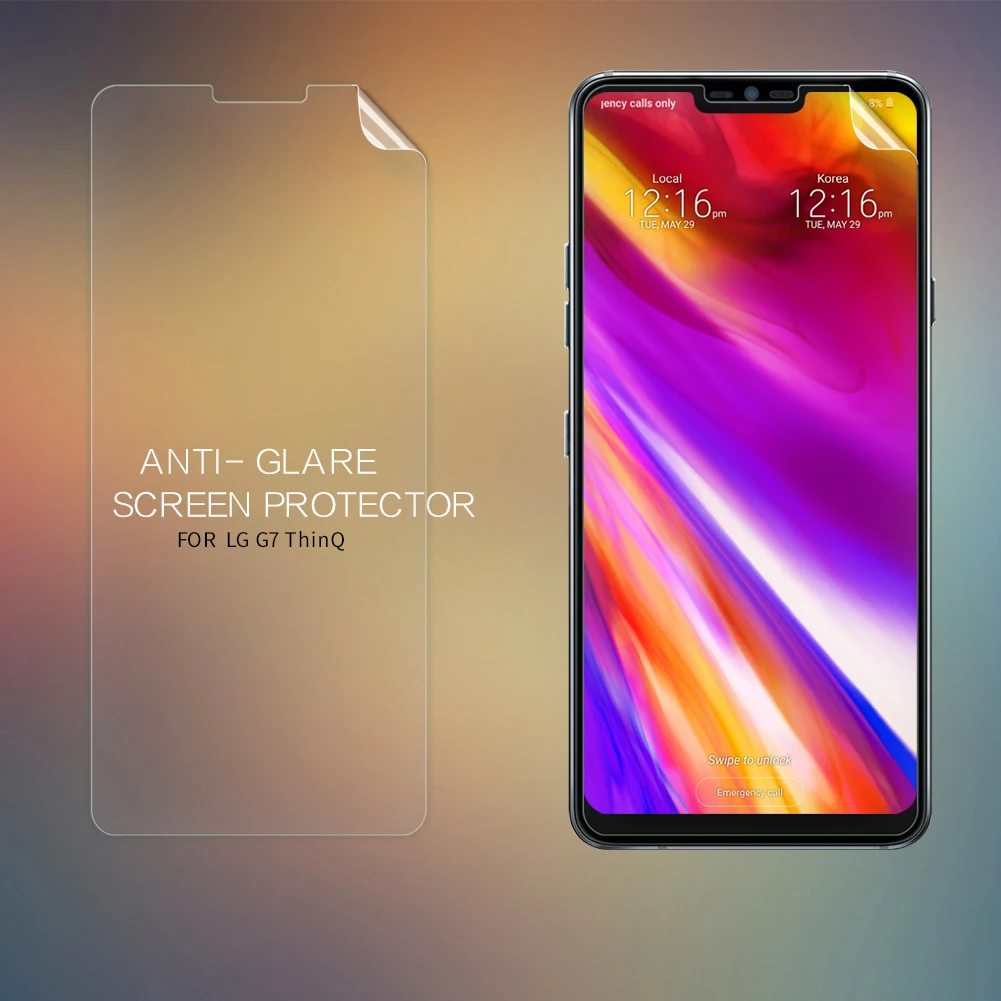 Антибликовая Защитная пленка для LG G7 ThinQ матовая защитная против отпечатков