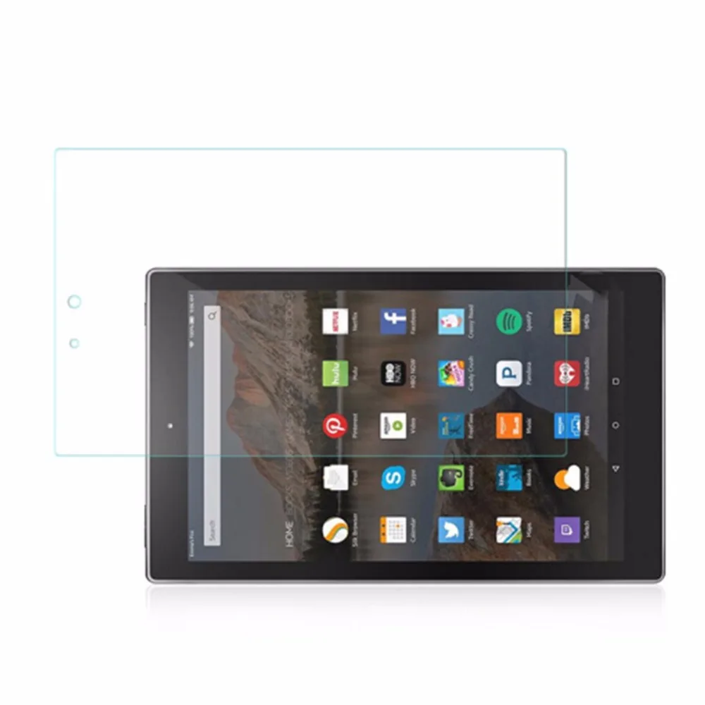 Amazon kindle fire hd 10 (7 세대 2017) 10 "태블릿 프리미엄 0.26mm 두께 강화 유리 스크린