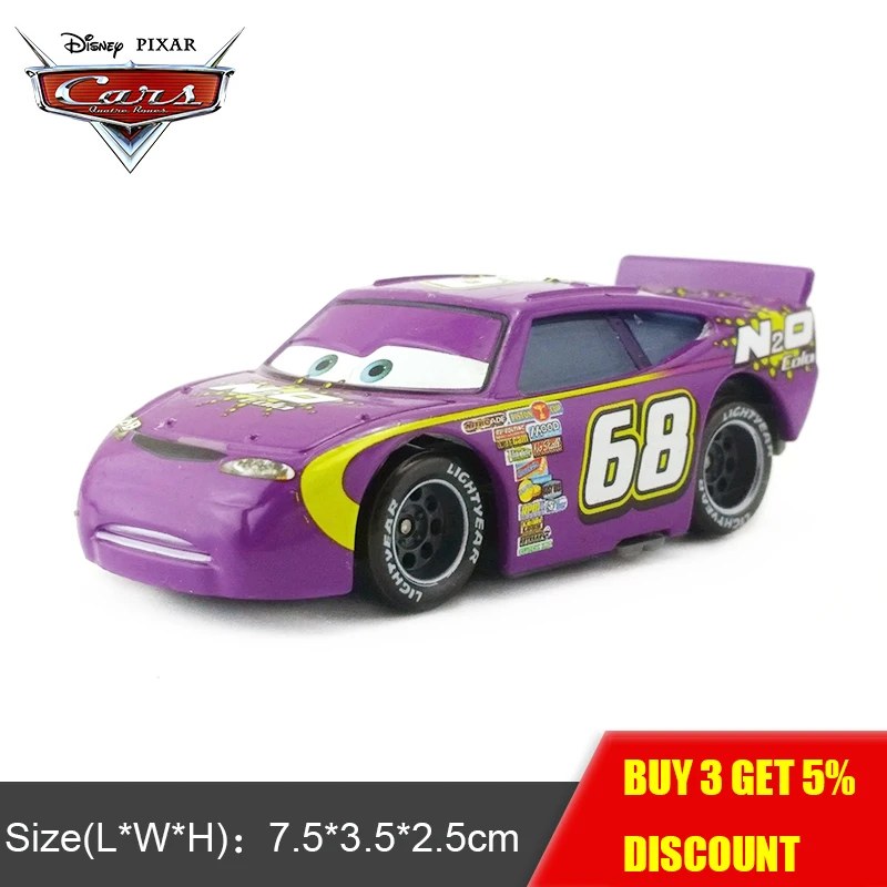 Disney Pixar Cars No.68 N20 Cola 1:55 металлические Литые машины развивающие игрушки модель