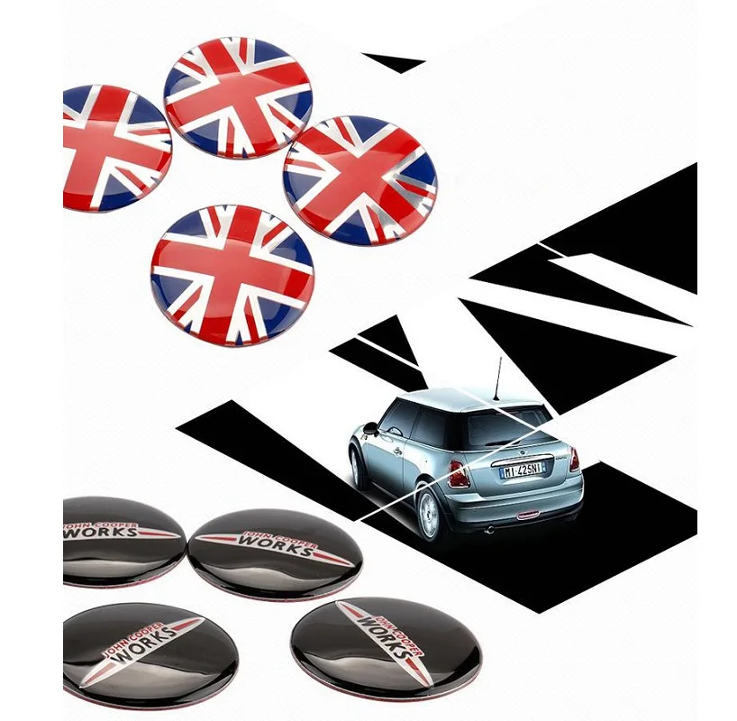 4 шт./компл. 52 мм Колесная Центральная крышка наклейки Mini Cooper S one JCW clubman countryman R50 R52