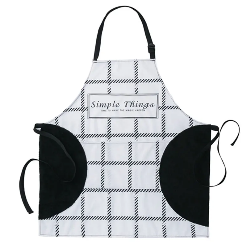 Hot Household Apron Durable Kitchen Aprons Dry Hand Waterproof Concise Dot Printed Aprons