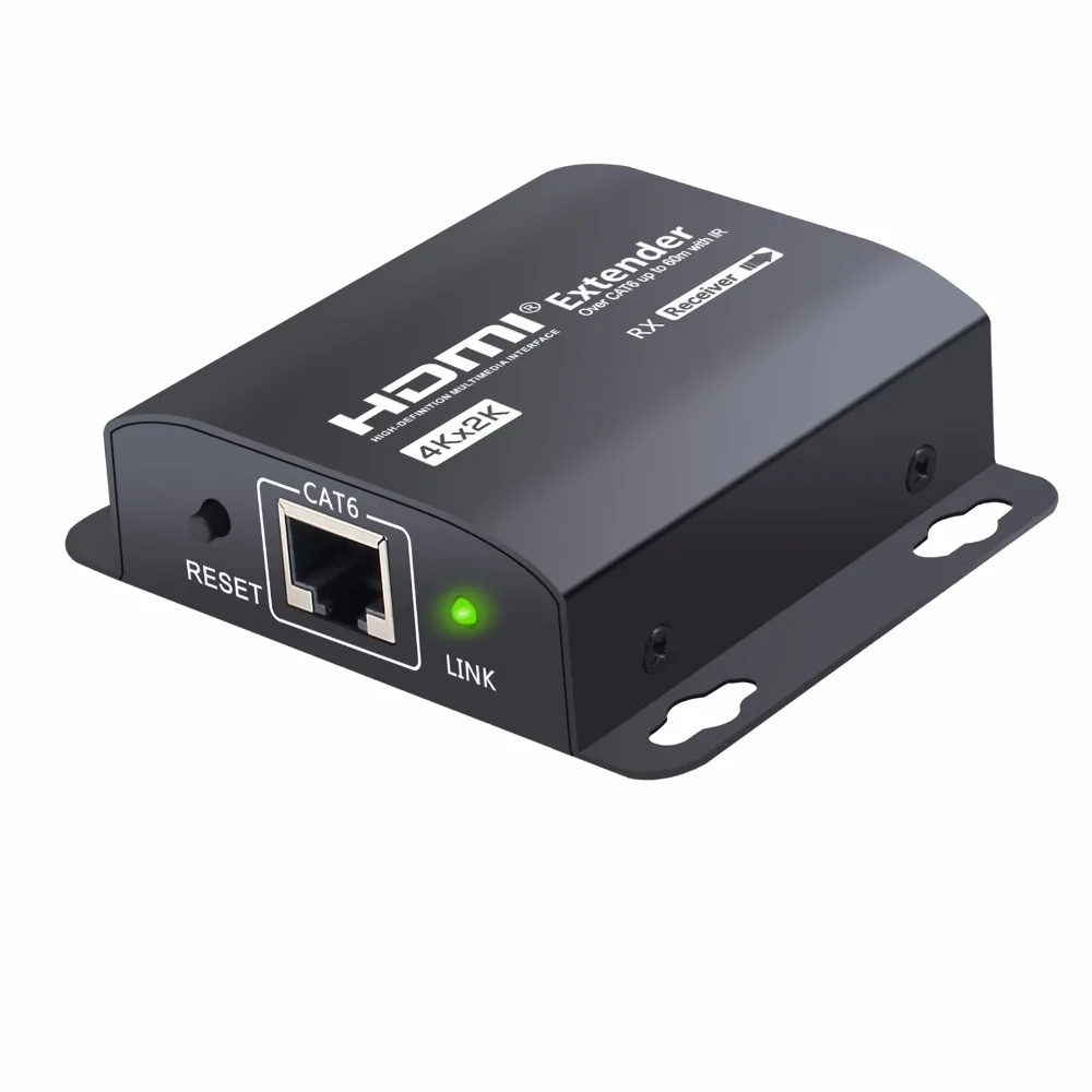  Neoteck 60M HDMI Extender 4Kx2K 3D HDMI Repeater With IR Remote Control 1080P Over Single RJ45 Cat6