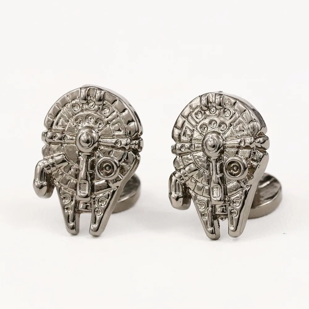 

HSIC 3 Colors Star Wars Falcon Metal Cufflinks Designer Generous Man Cuff link Accessories For Shirt Gift