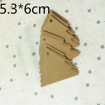 

500pcs/lot Christmas Tree Hanging Decoration Card Mark Tag New Year Diy Wish Bottle Pendant Accessories Blank Price Tags
